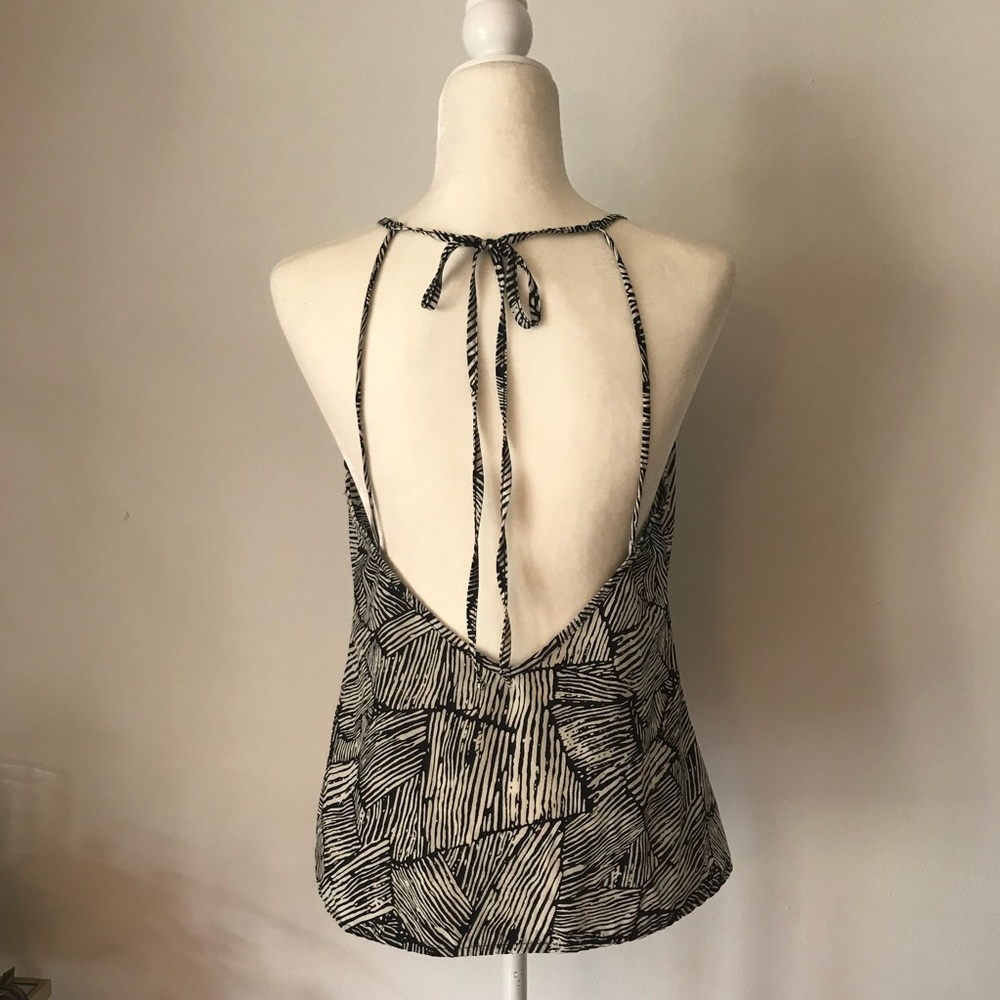 Striped open back Cami Top
